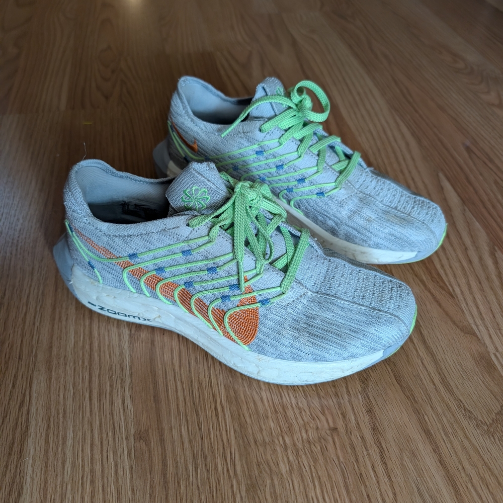 Nike ZoomX Shoes with Green and Orange Details